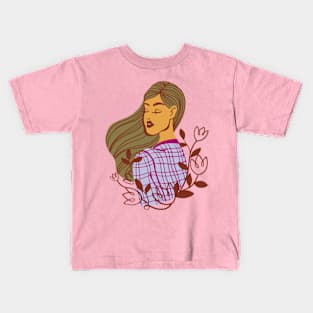 Aesthetic girl Kids T-Shirt